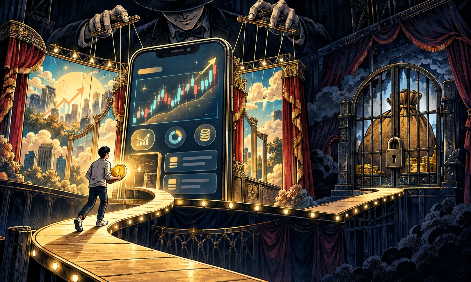 Displayed profits and a working login do not prove real transactions.