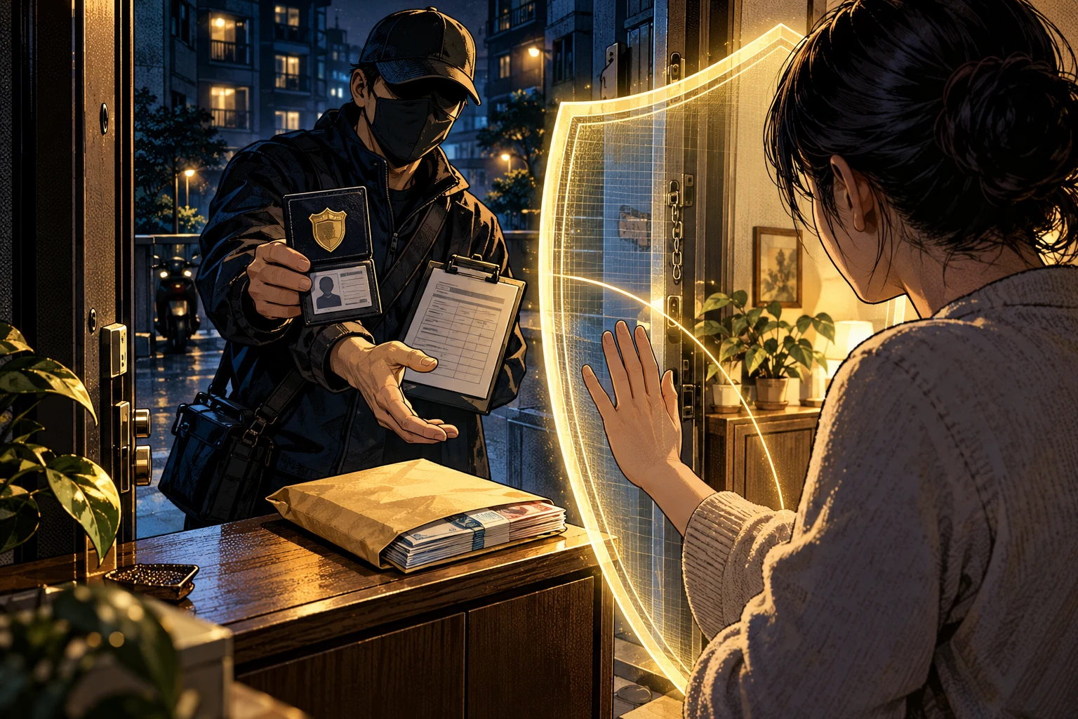 Uniforms, ID badges and receipts do not guarantee who is collecting money.